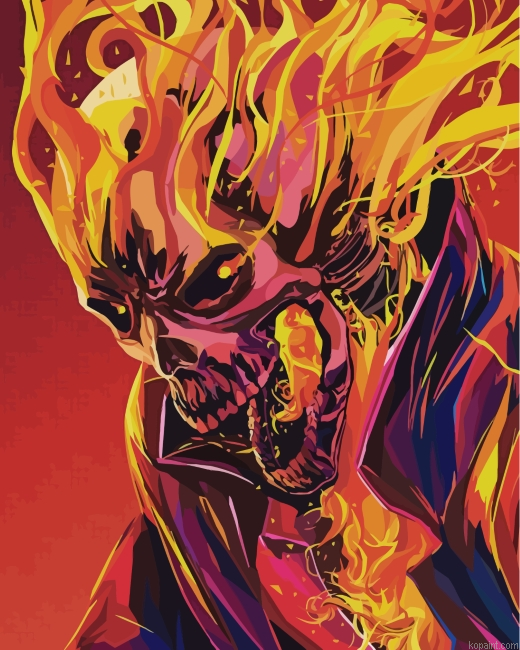 Ghost Rider Illustration Painting By Numberss.png