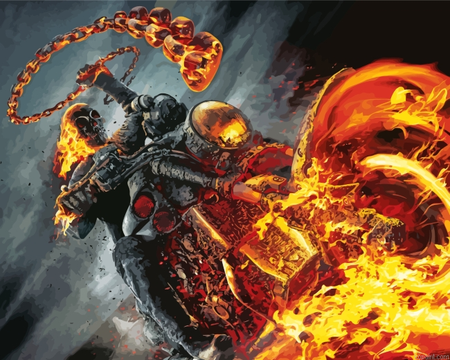 Ghost Rider Painting By Numberss.png