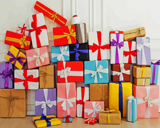 Gifts Boxes Paint By Numbers