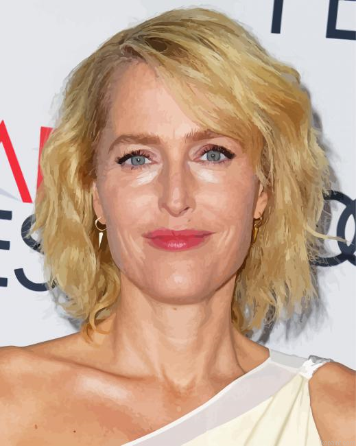 Gillian Anderson American Actress Painting By Numberss.png