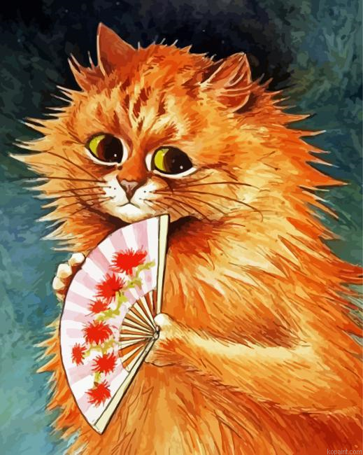 Ginger Cat By Louis Wain Paint By Numbers