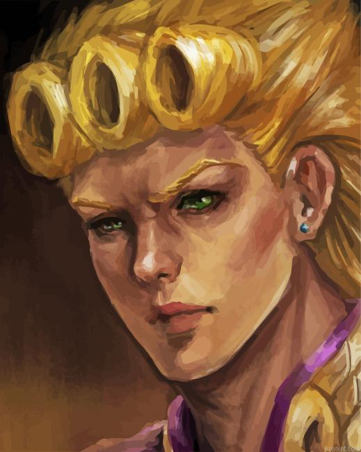 Giorno Anime Art Painting By Numberss.png