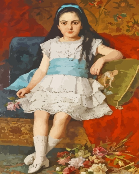 Gir In White Dress Painting By Numberss.png