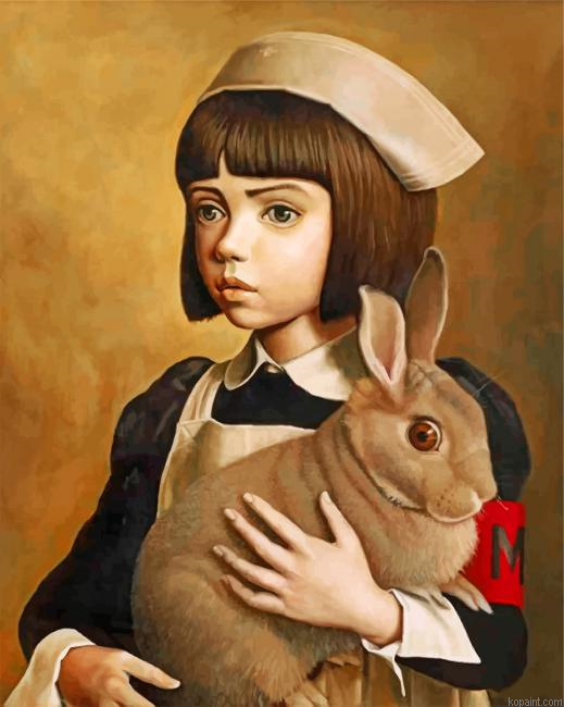 Girl And Rabbit Painting By Numberss.png