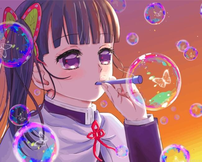 Girl Blowing Bubble Painting By Numberss.png
