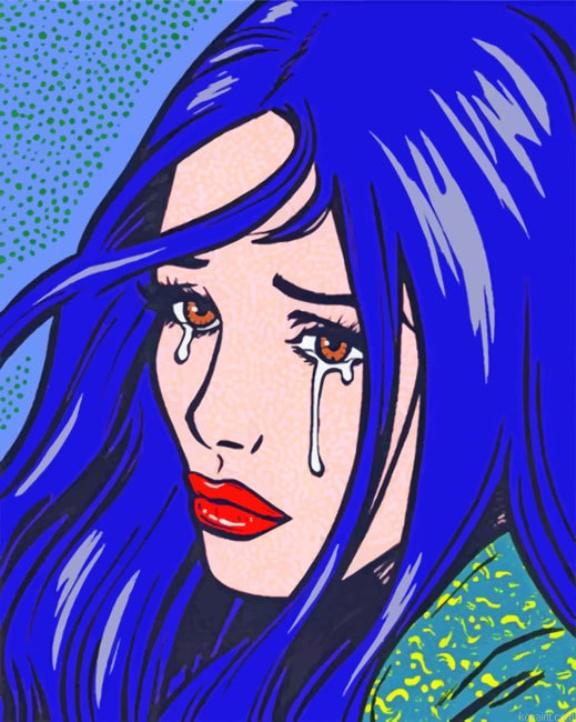 Girl Crying Pop Art Painting By Numberss.png