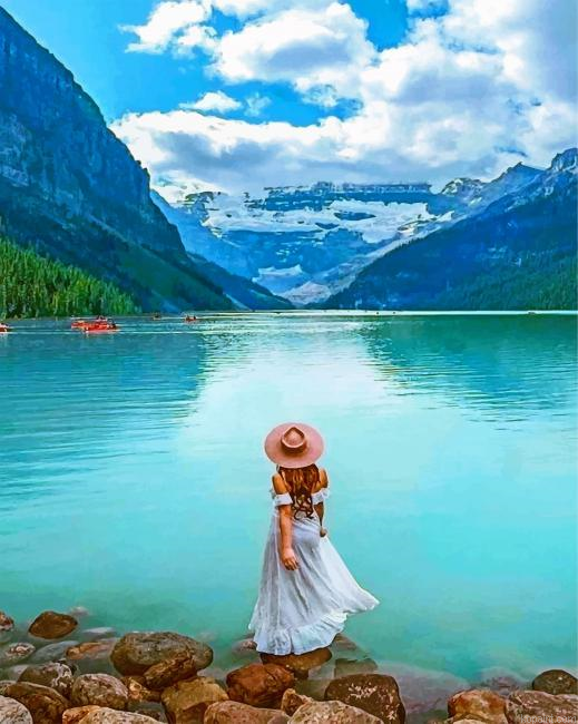 Girl In Banff National Park Painting By Numberss.png