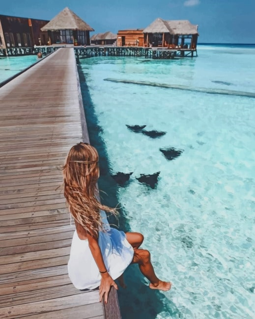 Girl In Bora Bora Island New Painting By Numberss.png