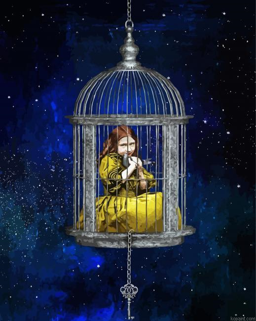Girl In Cage Art Paint By Numbers.png