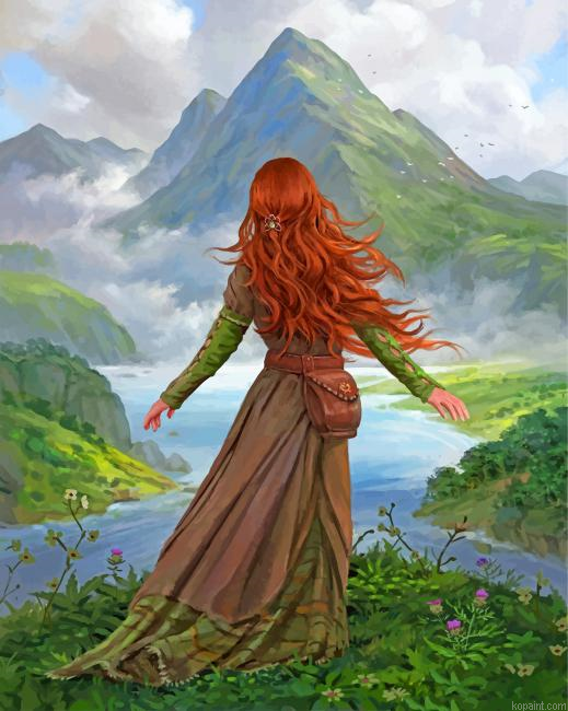 Girl In Nature Painting By Numberss.png