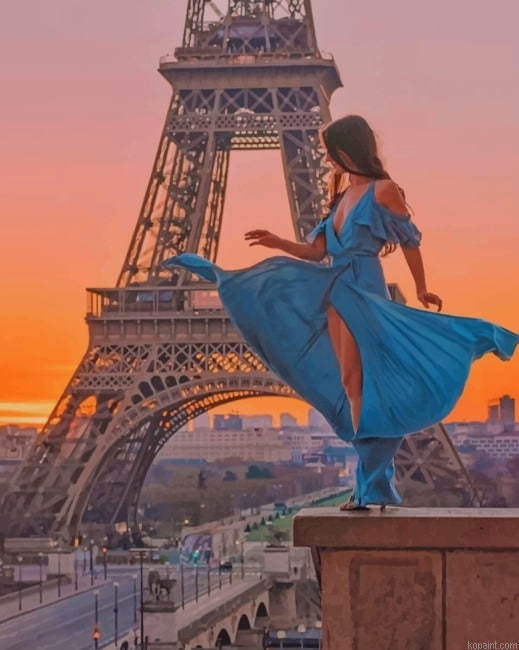 Girl In Paris France New Painting By Numberss.png