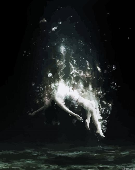 Girl In Water Painting By Numberss.png