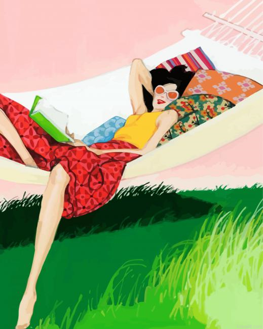 Girl Relaxing Painting By Numberss.png