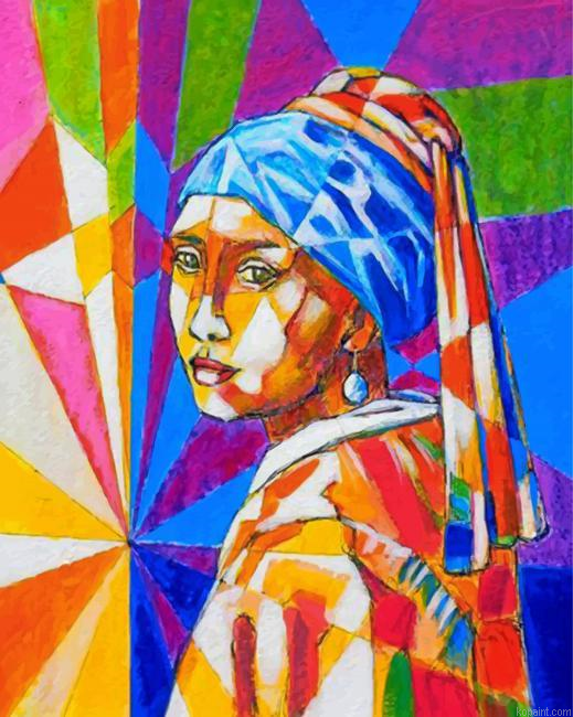 Girl With A Pearl Earring Pop Art Paint By Numbers
