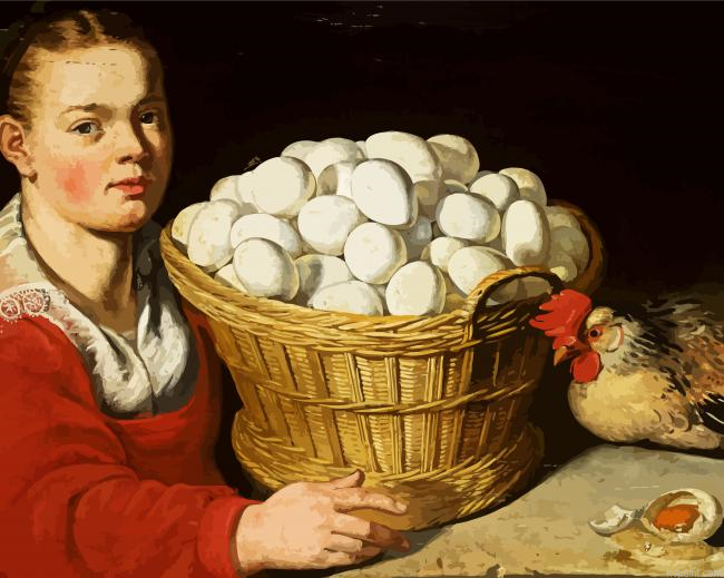 Girl With Eggs Basket Painting By Numberss.png