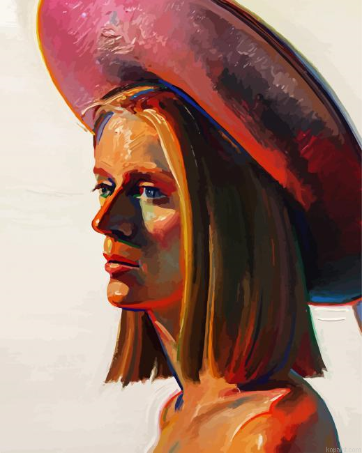 Girl With Pink Hat By Thiebaud Painting By Numberss.png