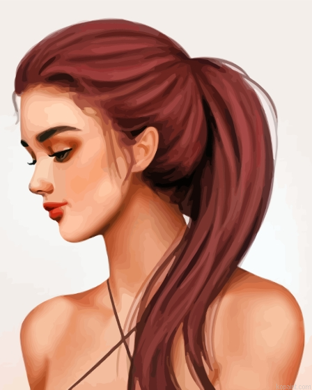 Girl With Ponytail Paint By Numbers