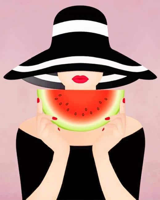 Girl With Watermelon New Painting By Numberss.png