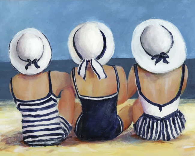 Girls In The Beach Painting By Numberss.png