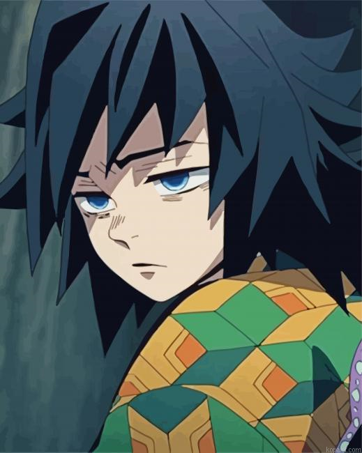 Giyu Tomyoka Kimetsu No Yaiba Painting By Numberss.png