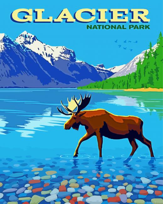 Glacier National Park Poster Painting By Numberss.png