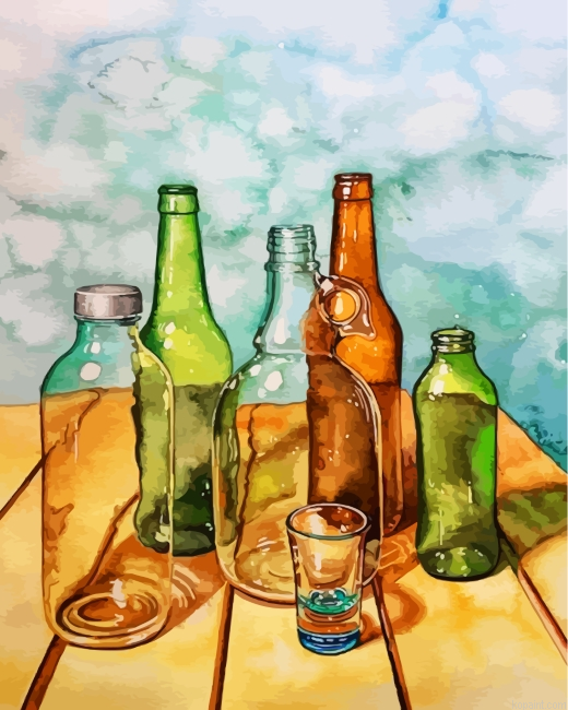 Glass Bottles Painting By Numberss.png