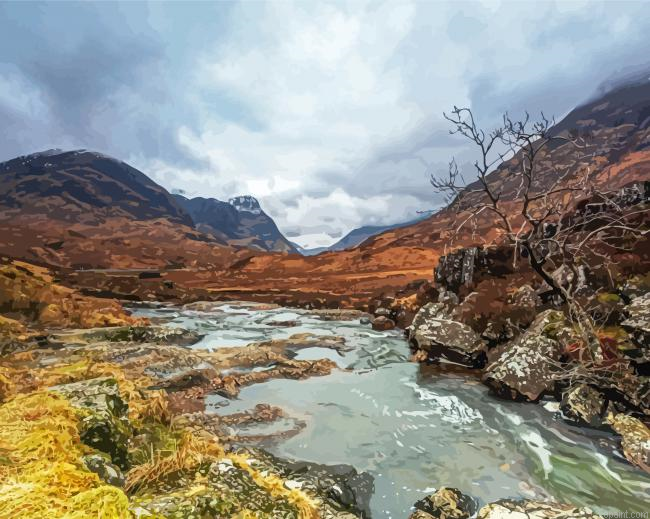 Glencoe Landscape Paint By Numbers