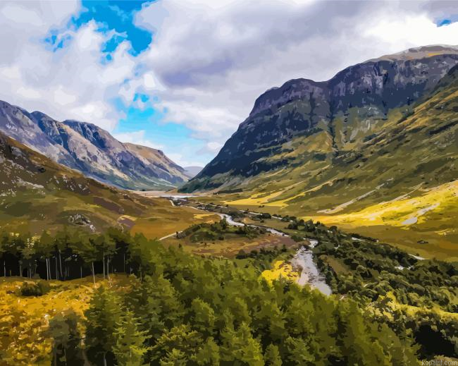 Glencoe Scotland Mountains Painting By Numberss.png