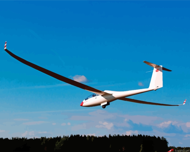 Glider Plane Paint By Numbers