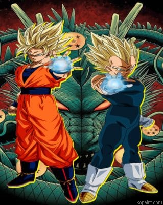 Gohan And Vegeta Dragon Ball Painting By Numberss.png