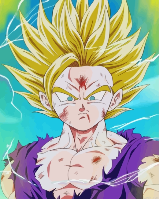 Gohan Super Saiyajin Painting By Numberss.png