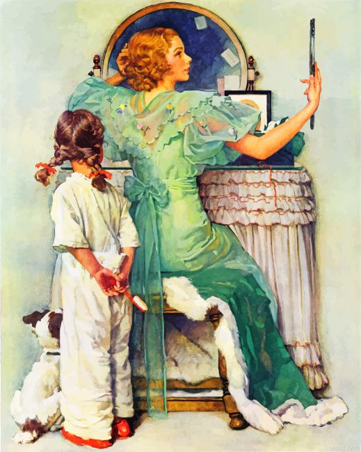 Going Out Norman Rockwell Painting By Numberss.png