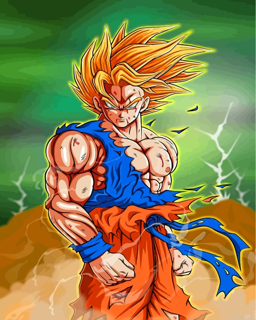 Goku Dragon Ball Painting By Numberss.png