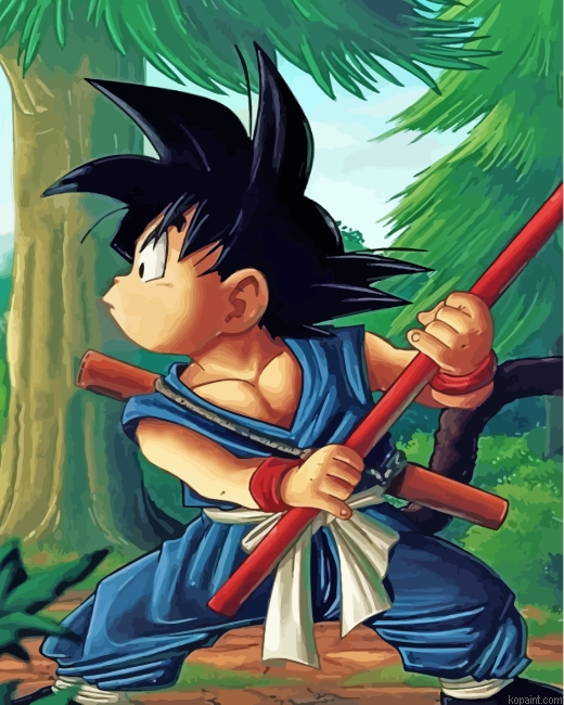 Goku Dragon Ball Z Painting By Numberss.png