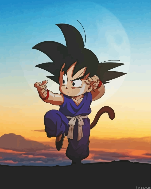 Goku Kid Painting By Numberss.png