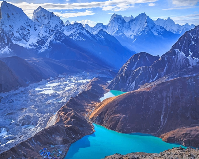 Gokyo Lakes Trek New Painting By Numberss.png