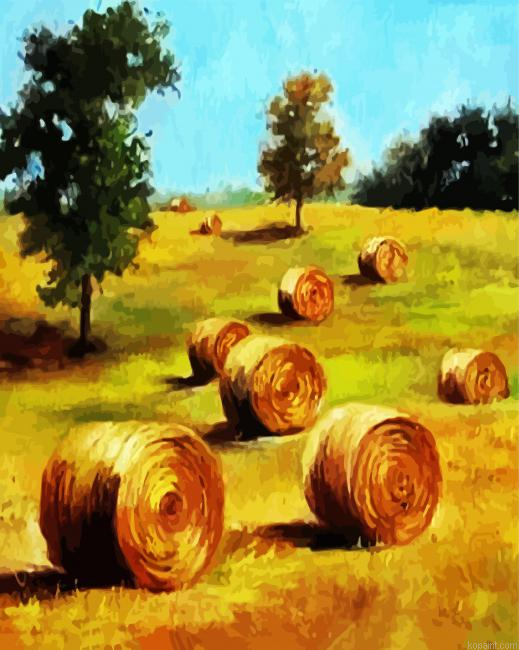 Golden ABy Bales Paint by Numbers