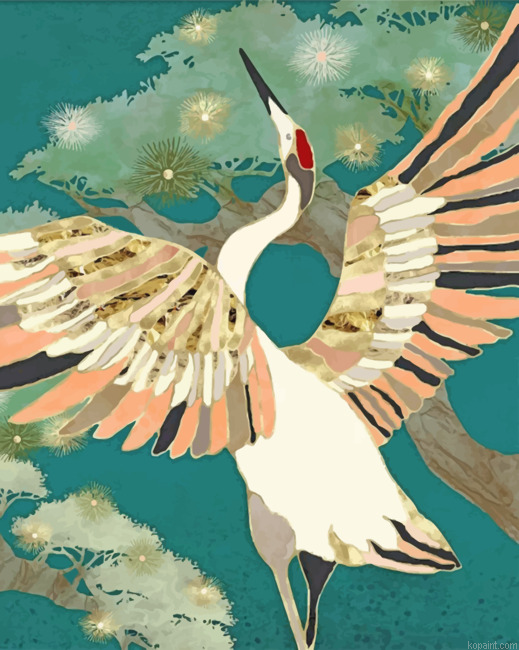 Golden Crane Painting By Numberss.png