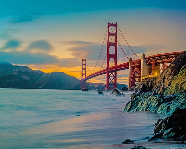 Golden Gate Bridge San Francisco New Painting By Numberss.png