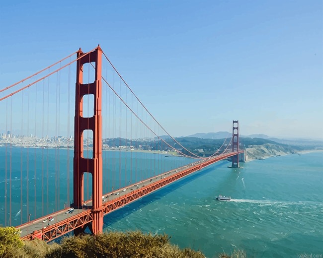Golden Gate Bridge San Fransisco New Painting By Numberss.png
