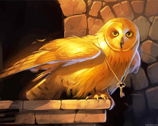 Golden Owl Painting By Numberss.png