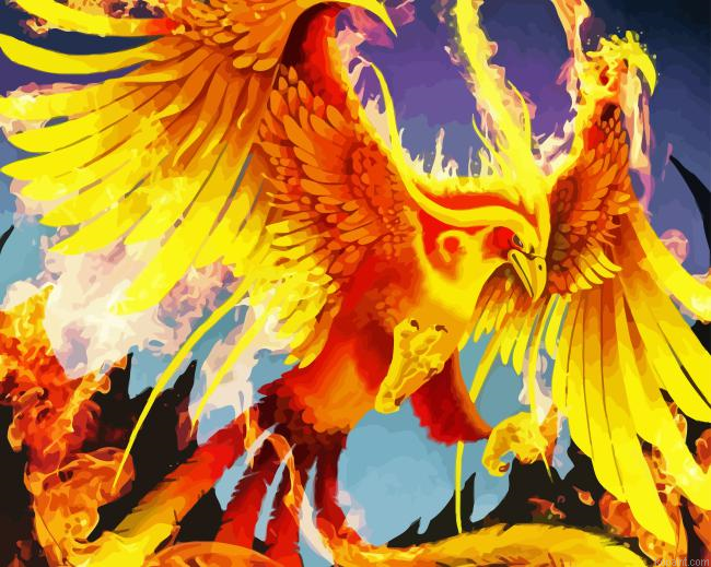 Golden Phoenix Paint By Numbers