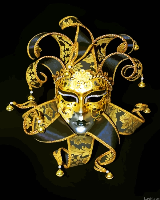 Golden Venetian Mask Painting By Numberss.png
