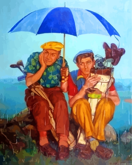 Golf Players In Rain Painting By Numberss.png