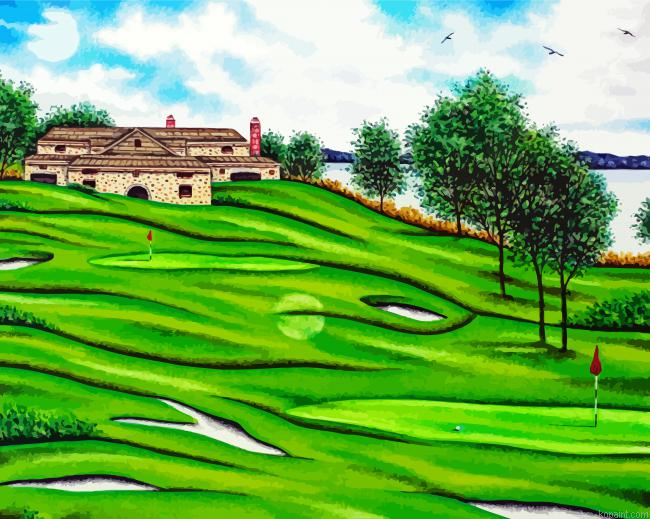 Golf Scenes Art Paint By Numbers