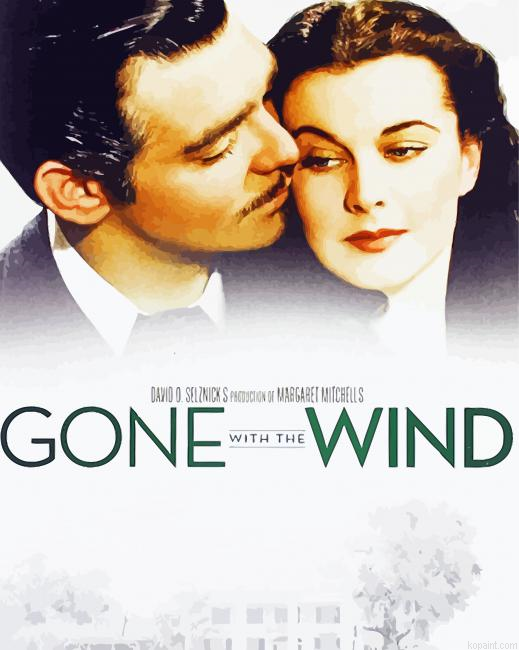Gone With The Wind Movie Poster Painting By Numberss.png