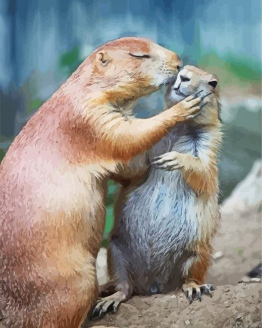 Gopher Kissing Painting By Numberss.png