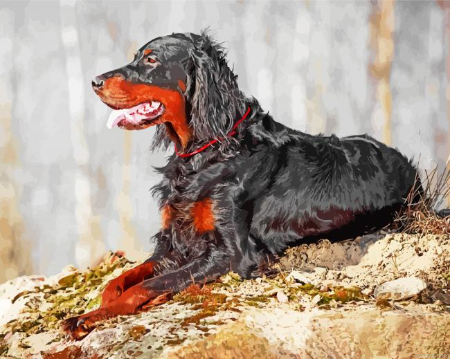 Gordon Setter Dog Painting By Numberss.png