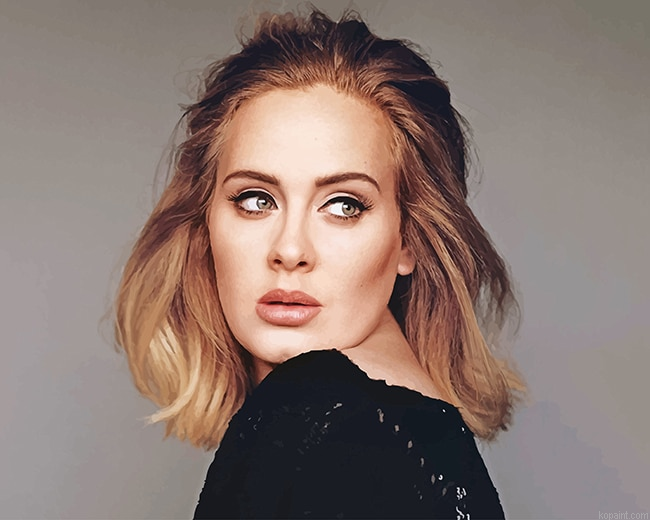 Gorgeous Adele Wearing Black New Painting By Numberss.png