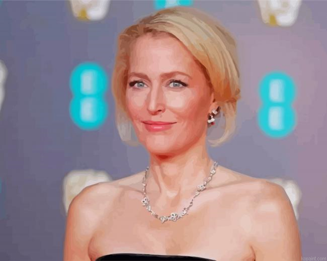 Gorgeous Gillian Anderson Painting By Numberss.png